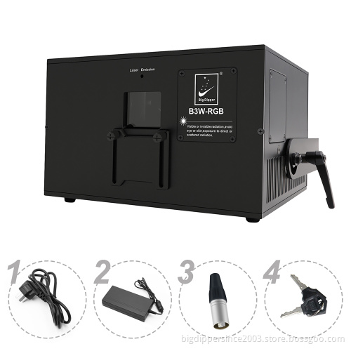 multi color laser stage light BigDipper Professional with DMX control ILDA dj disco light B3W RGB